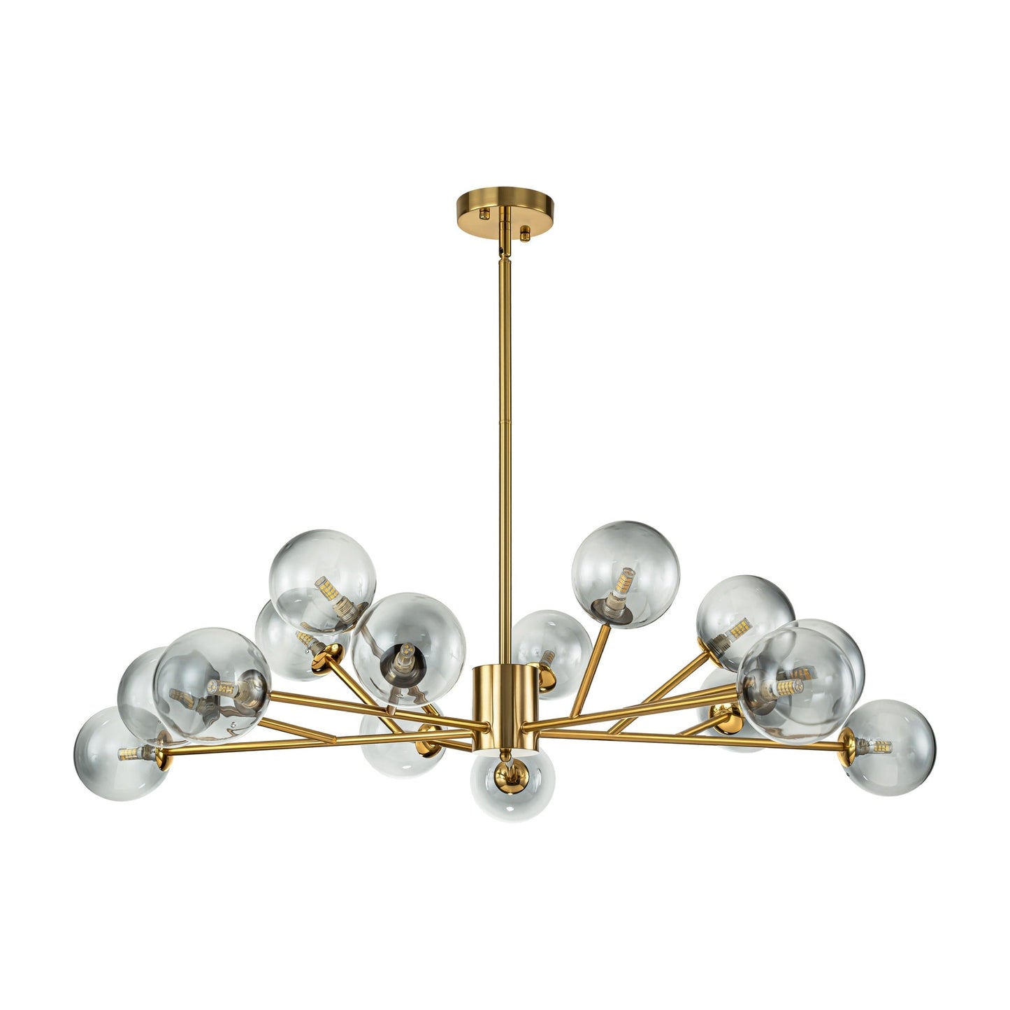 Modern Large Bubble Sputnik Chandelier in Black or Gold for Dining Room