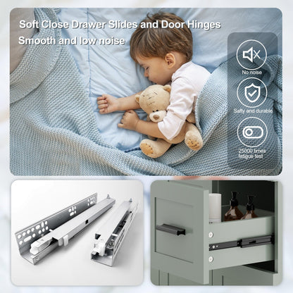 Wavy Line 30/36/48 Bathroom Vanity Set with Sink & Faucet