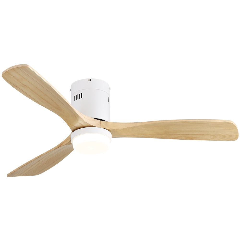Sofucor 52 Inch Flush Mount Ceiling Fan with Remote, Reversible Motor,Integrated Light Optional