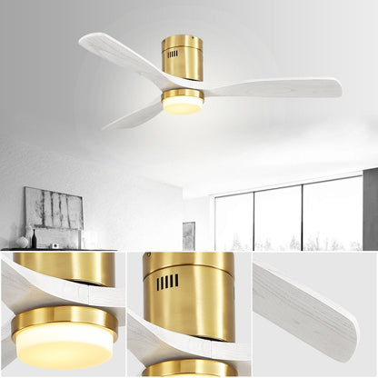 Sofucor 52 Inch Flush Mount Ceiling Fan with Remote, Reversible Motor,Integrated Light Optional
