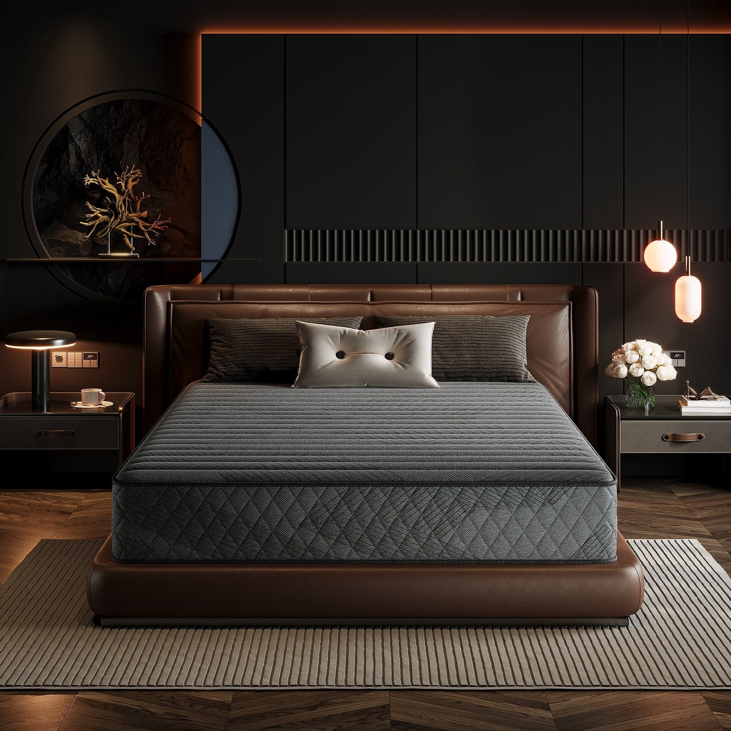 SweDrea 8/12 in. Medium Firm Gel-infused Memory Foam Hybrid Mattress Cooling and Breathable with CertiPUR-US, SGS and OEKO-TEX