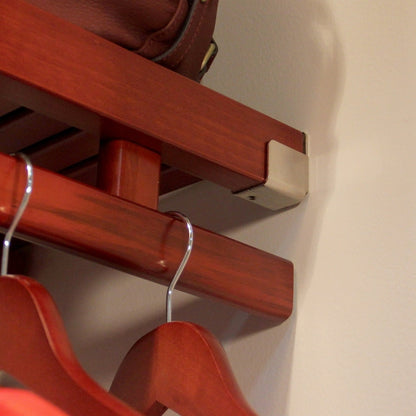 John Louis Home Solid Wood Reach-In Simplicity Closet System Red Mahogany