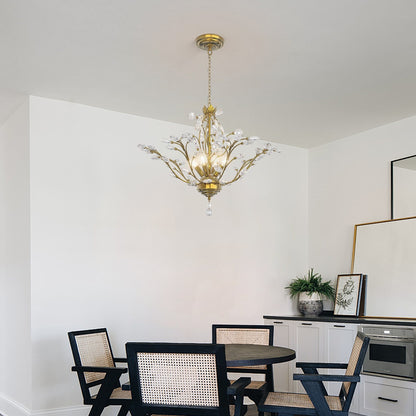 Maxax 4 - Light Unique Classic / Traditional Chandelier with Crystal Accents