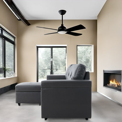 Reversible Sectional Sofa with Pull-Out Sleeper Bed, Hidden Storage Chaise, Durable Legs,