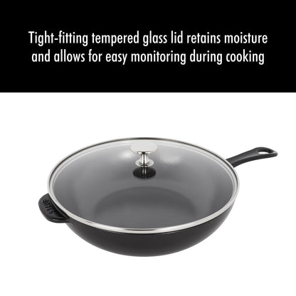 STAUB Cast Iron 2.9-qt Daily Pan with Glass Lid