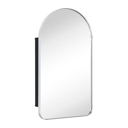 TEHOME Aristes Recessed Framed Medicine Cabinet with Mirror and Adjustable Shelves