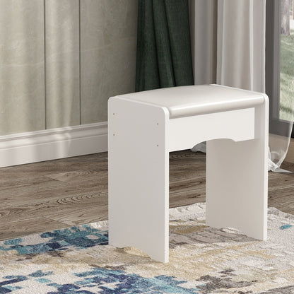 Vanity Set With Mirror and Lamp Home Makeup Dressing Table with Stool