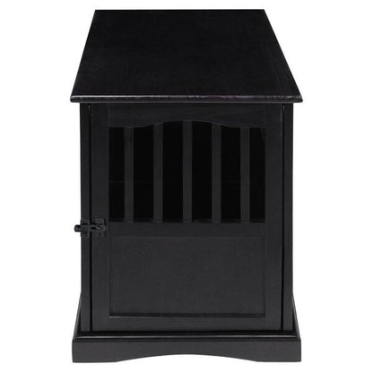 Wooden Pet Crate End Table with Lockable Door